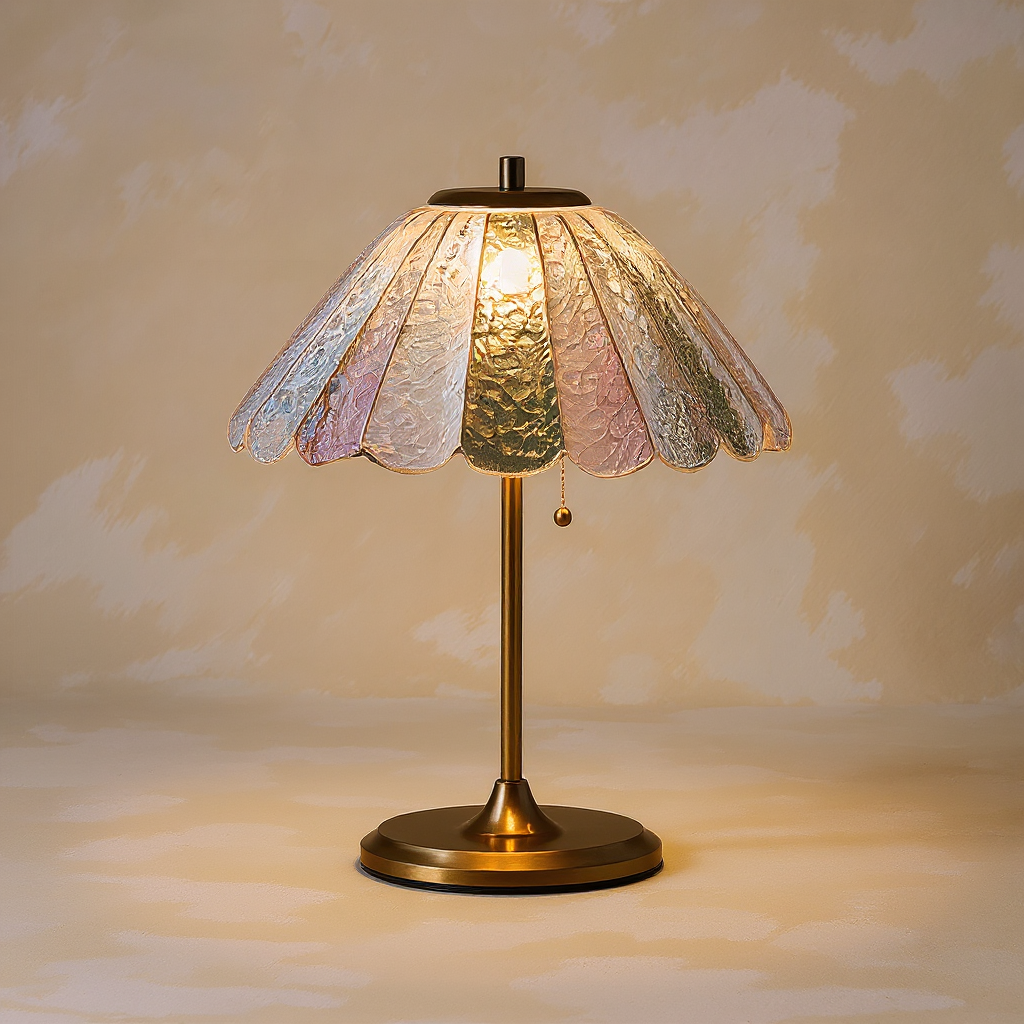 Colorful Water Ripple Glass Table Lamp